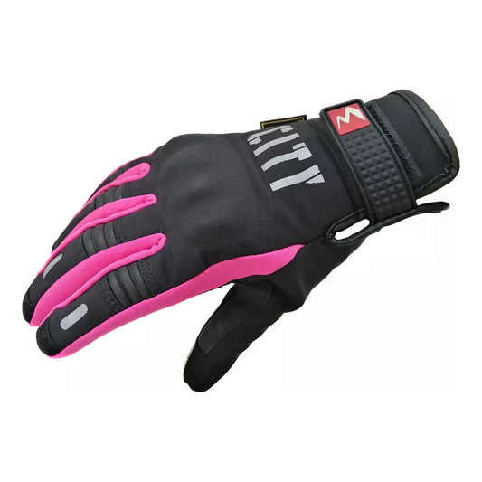 Guantes Para Moto City Táctiles Térmicos Protección Rosado