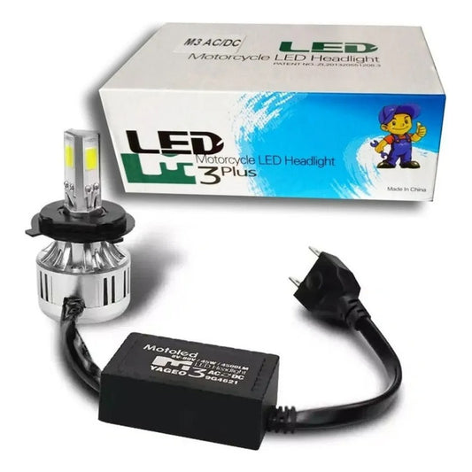 Bombillo Led H4 Motoled Original 3 Caras 4500 Lm Ac / Dc