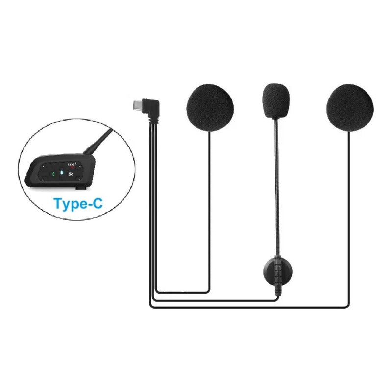 Audífonos Intercomunicador Ejeas V6 Pro Plus Tipo C